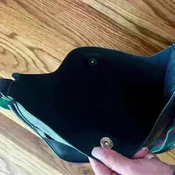 Adhorned Black Messenger Bag with Crossbody Strap. Vegan leather - Picture 11 of 12